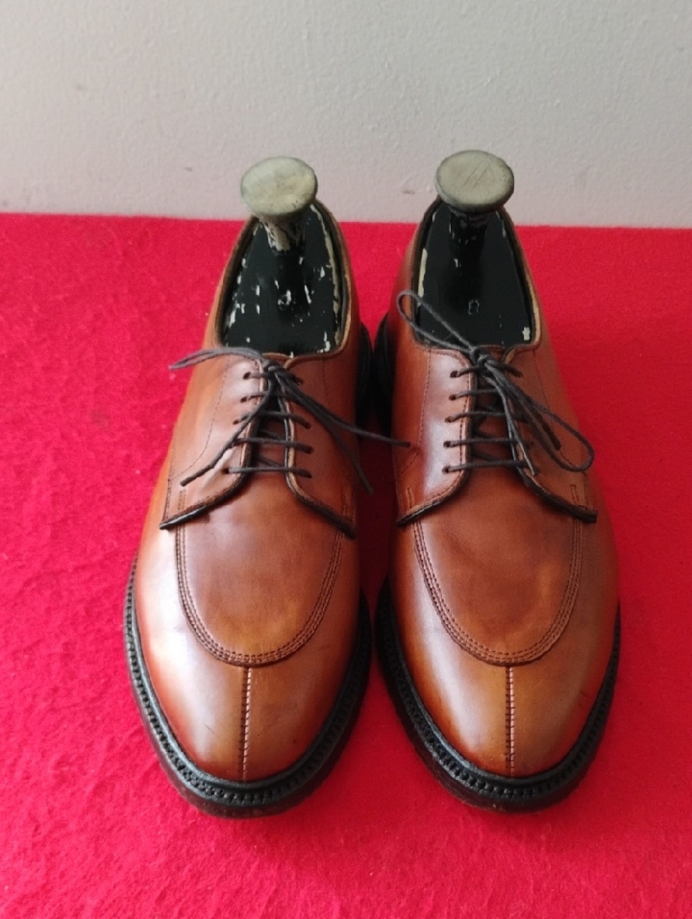 Allen Edmonds Cognac Leather Derby Shoes